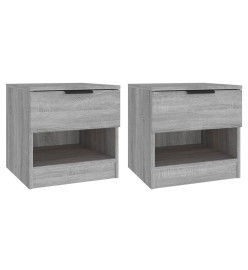 Tables de chevet 2 pcs Sonoma gris Bois d'ingénierie