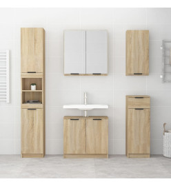 Armoire salle de bain Chêne sonoma 64,5x33,5x59 cm