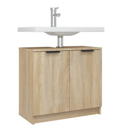 Armoire salle de bain Chêne sonoma 64,5x33,5x59 cm