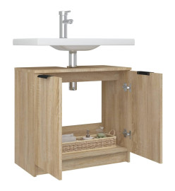 Armoire salle de bain Chêne sonoma 64,5x33,5x59 cm