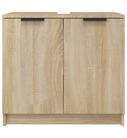 Armoire salle de bain Chêne sonoma 64,5x33,5x59 cm
