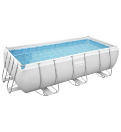 Bestway Ensemble de piscine Power Steel rectangulaire 404x201x100 cm