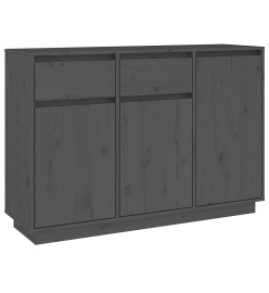 Buffet Gris 110x34x75 cm Bois massif de pin