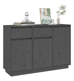Buffet Gris 110x34x75 cm Bois massif de pin