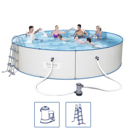 Bestway Ensemble de piscine Hydrium avec cadre en acier rond 460x90 cm