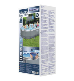 Bestway Ensemble de piscine Power Steel Ovale 488x305x107 cm