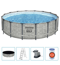 Bestway Piscine ronde Power Steel 488x122 cm