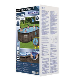 Bestway Ensemble de piscine Power Steel 488x305x107 cm