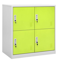 Armoire à casiers Gris clair et vert 90x45x92,5 cm Acier