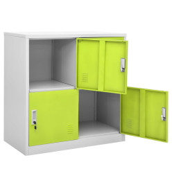 Armoire à casiers Gris clair et vert 90x45x92,5 cm Acier