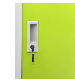 Armoire à casiers Gris clair et vert 90x45x92,5 cm Acier