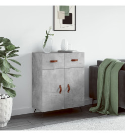 Buffet gris béton 69,5x34x90 cm bois d'ingénierie