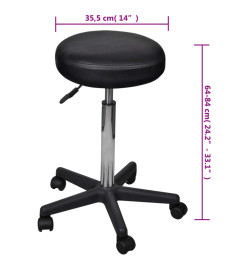 Tabouret de bureau Noir