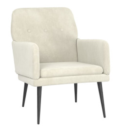 Fauteuil Crème 62x79x79 cm Velours