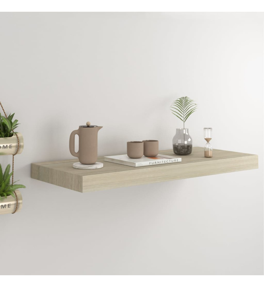 Étagère murale flottante Chêne 60x23,5x3,8 cm MDF