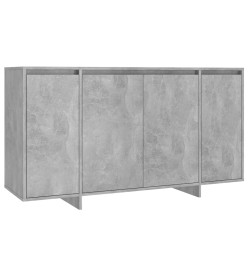 Buffet gris béton 135x41x75 cm bois d'ingénierie
