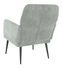 Fauteuil Gris clair 62x79x79 cm Velours