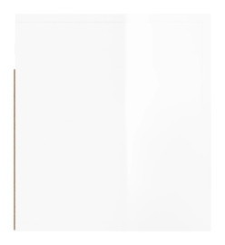 Tables de chevet murales 2 pcs Blanc brillant 50x36x40 cm