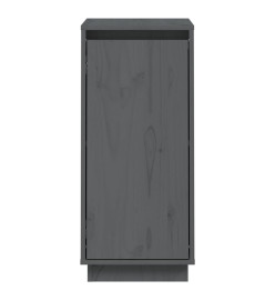 Buffet Gris 31,5x34x75 cm Bois massif de pin