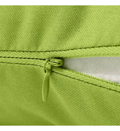 Oreiller d'extérieur 2 pcs 60 x 40 cm Vert pomme
