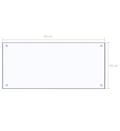 Dosseret de cuisine Transparent 90 x 40 cm Verre trempé