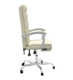 Fauteuil inclinable de bureau Crème Similicuir