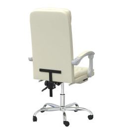 Fauteuil inclinable de bureau Crème Similicuir