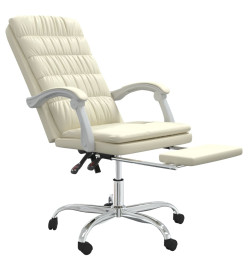 Fauteuil inclinable de bureau Crème Similicuir