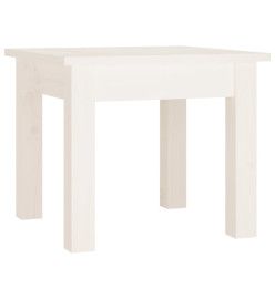 Table basse Blanc 35x35x30 cm Bois massif de pin