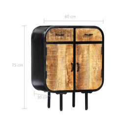 Buffet 60 x 30 x 75 cm Bois de manguier massif et fer