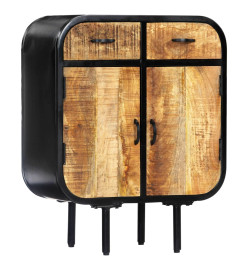 Buffet 60 x 30 x 75 cm Bois de manguier massif et fer
