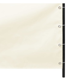 Écran de balcon Crème 140x240 cm Tissu Oxford