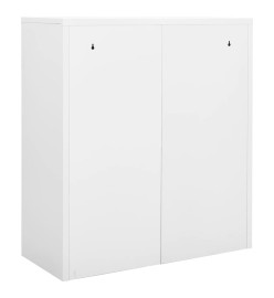 Armoire de bureau Blanc 90x40x102 cm Acier
