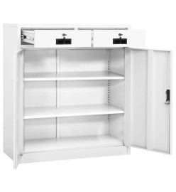 Armoire de bureau Blanc 90x40x102 cm Acier