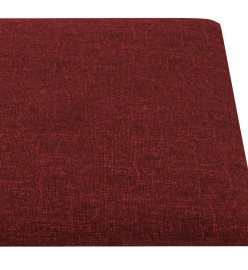 Panneaux muraux 12 pcs Rouge bordeaux 60x30 cm Tissu 2,16 m²