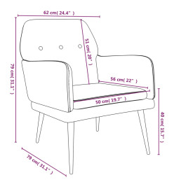 Fauteuil Jaune 62x79x79 cm Velours