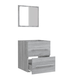 Armoire de salle de bain avec miroir Sonoma gris 41x38,5x48 cm