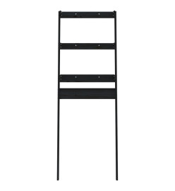 Étagère de toilette Noir 63,5x32x179 cm Bois de pin massif