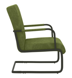 Chaise cantilever Vert clair Velours