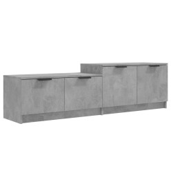 Meuble TV Gris béton 158,5x36x45 cm Bois d'ingénierie