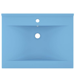 Lavabo avec trou de robinet Bleu clair mat 60x46 cm Céramique