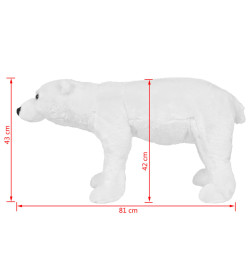 Jouet en peluche Ours polaire Blanc XXL