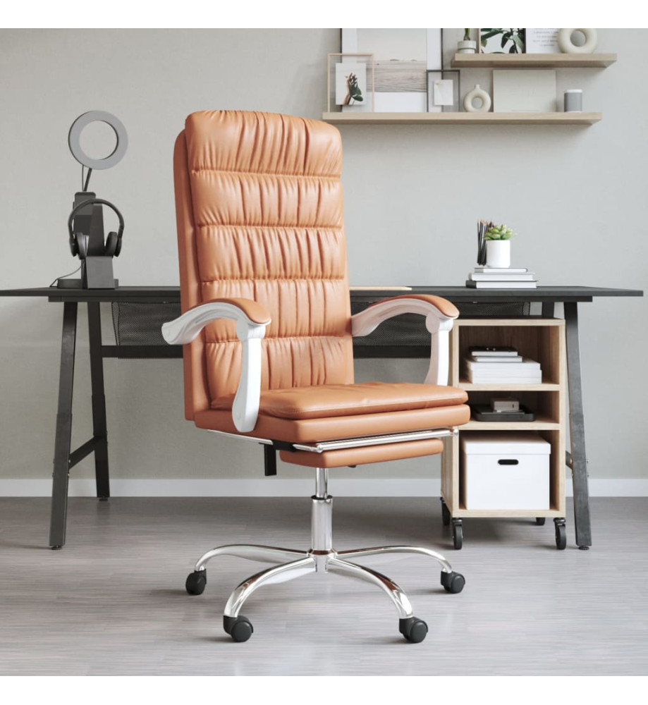 Fauteuil inclinable de bureau Marron Similicuir