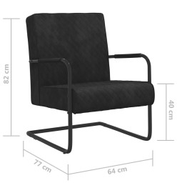 Chaise cantilever Noir Velours