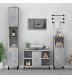 Meuble d'évier gris béton 80x33x60 cm bois d'ingénierie