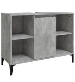 Meuble d'évier gris béton 80x33x60 cm bois d'ingénierie