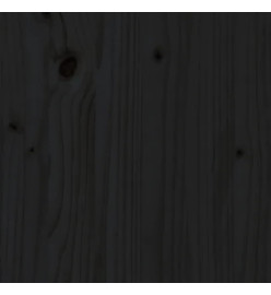 Buffet Noir 70x35x80 cm Bois massif de pin