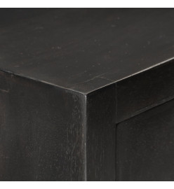 Armoire à tiroirs Noir et doré 45x30x105 cm Bois de manguier
