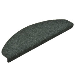 Tapis autoadhésifs de marches 10 pcs Vert 65x21x4 cm Aiguilleté