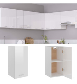 Armoire suspendue Blanc brillant 29,5x31x60 cm Aggloméré